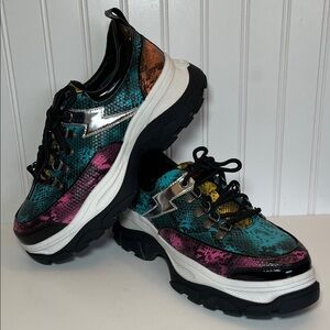 Punkrose by Skechers Air-Cooled Memory Foam Python Platform Women's Sneakers